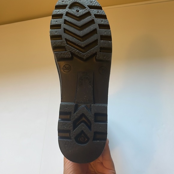 Burberry Black Rubber Knit Top Nova Check Rain Boot Women Sz 9 Made in ITALY - Picture 11 of 16